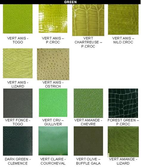 hermes vert amande|hermes leather color chart.